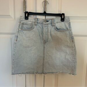 Rag & Bone Light Wash Denim Skirt